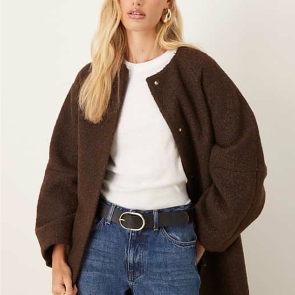 ASOS Dark Brown Women's Coat - Picture 3 of 6